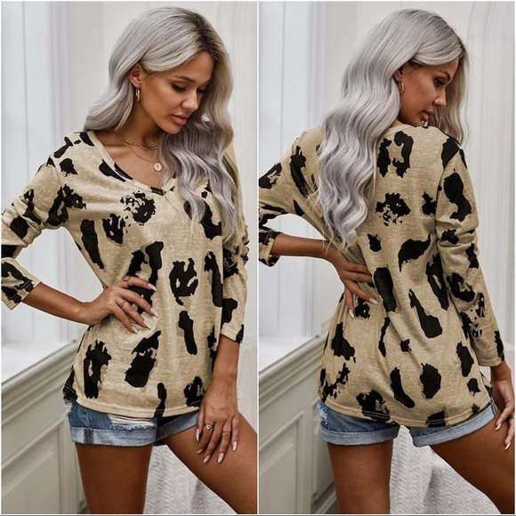 LOVE HER WILD BLOUSE- LEOPARD - Picture 3 of 4